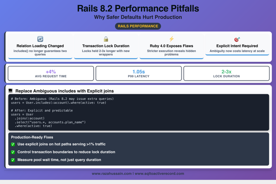 Rails 8.2 Active Record Changes That Break at | SQL to ActiveRecord