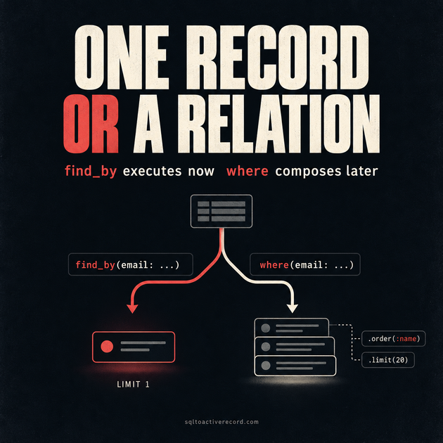 ActiveRecord where vs find_by — Which to Use When