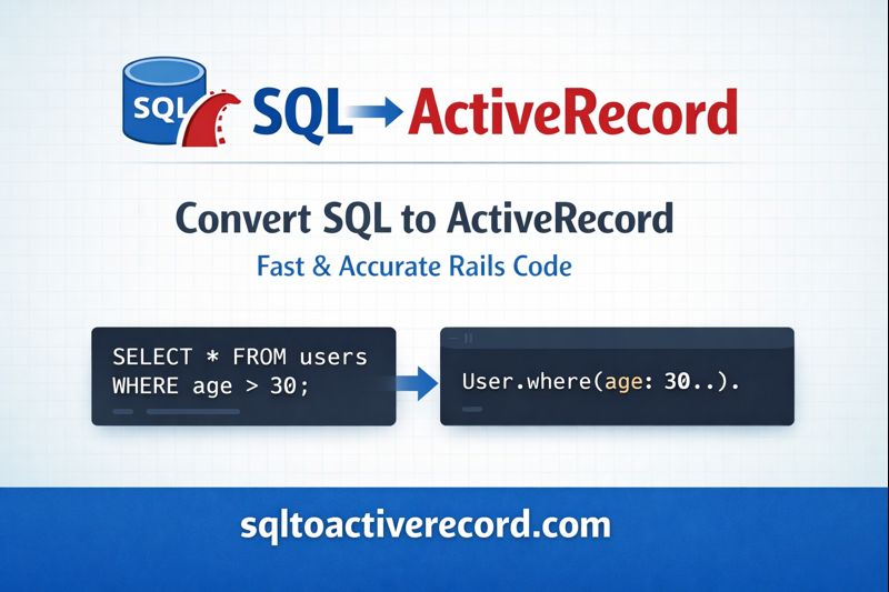 SQL to ActiveRecord Converter | Free Rails Query | SQL to ActiveRecord